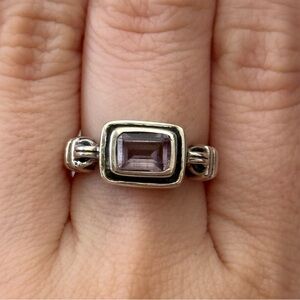 Vintage 925 Amethyst Sterling Silver Ring | Size 6.75